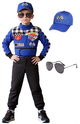 Kids Race Car Driver Costume Toddler Boys Race Car Driver Halloween Costume in Kuwait