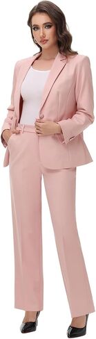 Lamgool Women's Suit 2 Pieces One Button Glimmer Blazer and Pants Set Dressy Casual Business Work Outfits in Saudi Arabia