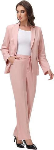 Lamgool Women's Suit 2 Pieces One Button Glimmer Blazer and Pants Set Dressy Casual Business Work Outfits in Saudi Arabia