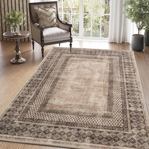 NICETOWN Sage Green Rug 2x3 Entryway Small Carpet Washable Thin Geometric Area Rug with Rubber Backing - 2x3 Boho Non-Slip Foyer Carpet for Kitchen Laundry Bathroom Bedroom in Saudi Arabia