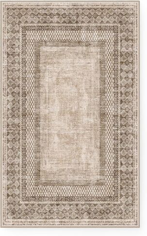 NICETOWN Sage Green Rug 2x3 Entryway Small Carpet Washable Thin Geometric Area Rug with Rubber Backing - 2x3 Boho Non-Slip Foyer Carpet for Kitchen Laundry Bathroom Bedroom in Saudi Arabia