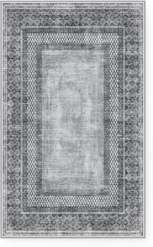 NICETOWN Sage Green Rug 2x3 Entryway Small Carpet Washable Thin Geometric Area Rug with Rubber Backing - 2x3 Boho Non-Slip Foyer Carpet for Kitchen Laundry Bathroom Bedroom in Saudi Arabia