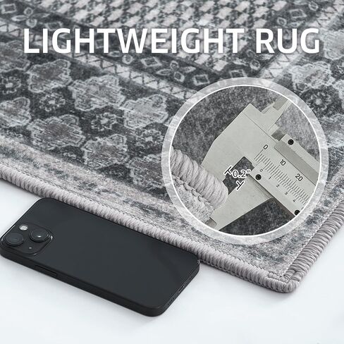 NICETOWN Sage Green Rug 2x3 Entryway Small Carpet Washable Thin Geometric Area Rug with Rubber Backing - 2x3 Boho Non-Slip Foyer Carpet for Kitchen Laundry Bathroom Bedroom in Saudi Arabia