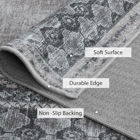 NICETOWN Sage Green Rug 2x3 Entryway Small Carpet Washable Thin Geometric Area Rug with Rubber Backing - 2x3 Boho Non-Slip Foyer Carpet for Kitchen Laundry Bathroom Bedroom in Saudi Arabia