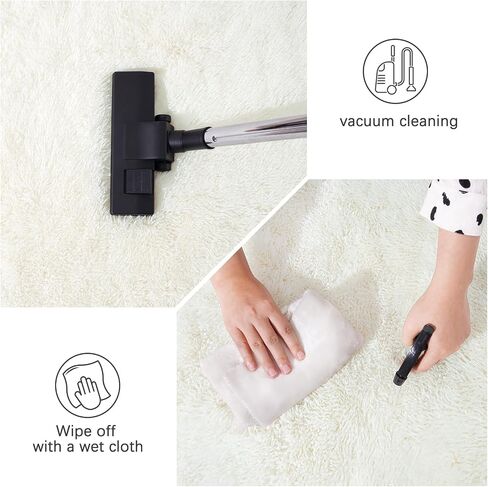 8x10 Area Rugs for Living Room, Ultra Soft Fluffy Shag Floor Carpet, Modern Indoor Plush Fuzzy Rugs for Bedroom Kids Room Nursery Dorm Home Decor Aesthetic, Cream White in Saudi Arabia