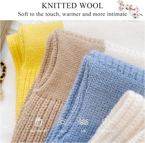 Winter Knitted Scarf Women Two-Color Rib Knit Keyhole Pull-Through Scarves Soft Cute Neck Warmer Collar Neckerchiefs in Saudi Arabia