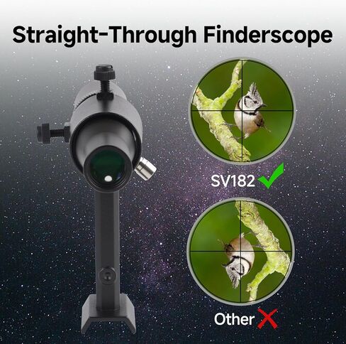 SVBONY SV182 Finderscope, Right-Angle Correct-Image Optical Finder, 6x30 Finder Scope for Astronomy Telescope, with Crosshair and Bracket in Saudi Arabia