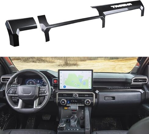 INTGET Dashboard Panel Cover for 2024 2025 Toyota Tacoma Accessories ABS Plastic Interior Decoration for Tacoma SR/SR5/TRD PreRunner/Sport/Off-Road (with 14inch Screen) in Saudi Arabia