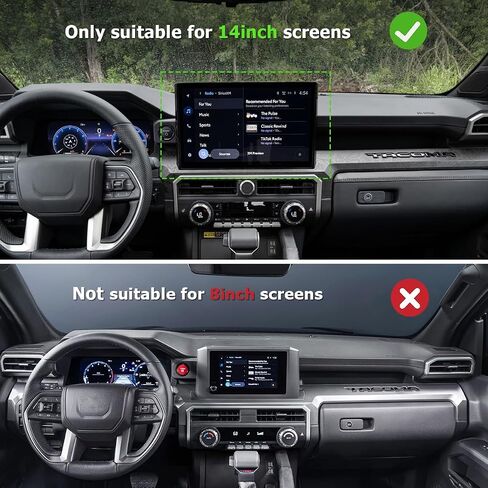 INTGET Dashboard Panel Cover for 2024 2025 Toyota Tacoma Accessories ABS Plastic Interior Decoration for Tacoma SR/SR5/TRD PreRunner/Sport/Off-Road (with 14inch Screen) in Saudi Arabia