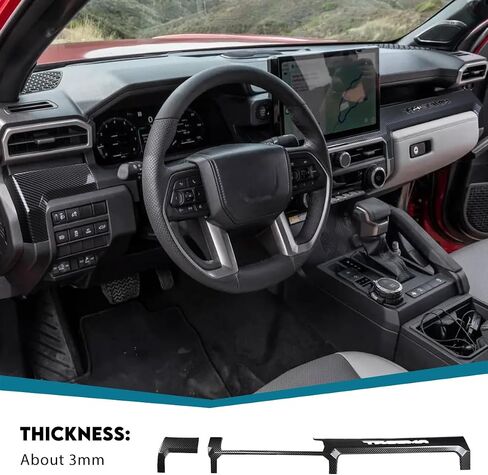 INTGET Dashboard Panel Cover for 2024 2025 Toyota Tacoma Accessories ABS Plastic Interior Decoration for Tacoma SR/SR5/TRD PreRunner/Sport/Off-Road (with 14inch Screen) in Saudi Arabia