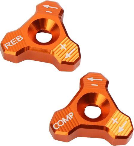 PowerMotor Motorcycle CNC 48mm Front Shock Absorber Fork Knob Adjuster Bolt For EXC SX SXF XCW XCF EXCF EXCR 125 150 250 300 350 400 450 500 525 Orange in Saudi Arabia