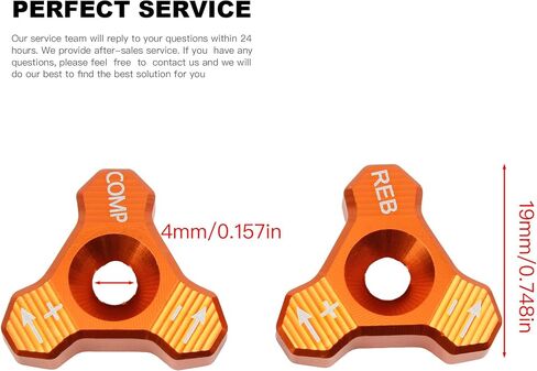 PowerMotor Motorcycle CNC 48mm Front Shock Absorber Fork Knob Adjuster Bolt For EXC SX SXF XCW XCF EXCF EXCR 125 150 250 300 350 400 450 500 525 Orange in Saudi Arabia