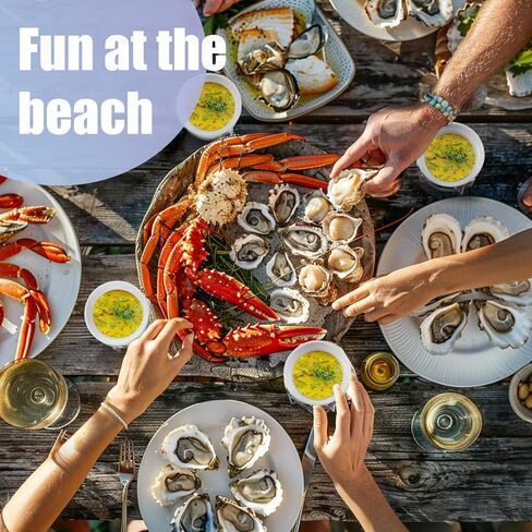 Artestia Butter Warmers for Seafood Set Of 4, Ceramic Candle Warmer, Melted Butter Cups for Lobster, Personal Fondue Set Melted Butter Cups for Seafood, Fondue(Black) in Kuwait