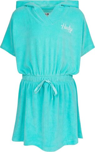 فستان هيرلي بغطاء للرأس من تيري منشفة للفتيات (الأطفال الصغار) Aurora Green 4 Little Kid in Saudi Arabia