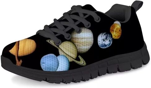 Dellukee Boys Girls Fashion Sneakers Kids Orange/Yellow/Blue/Black Solid Color Polka Dot Walking Running Shoes in Kuwait