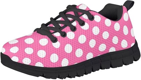 Dellukee Boys Girls Fashion Sneakers Kids Orange/Yellow/Blue/Black Solid Color Polka Dot Walking Running Shoes in Kuwait