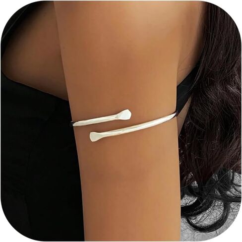Gold Silver Arm Cuff for Women Upper Arm Bracelet Trendy Dainty Thin Bangle Bracelets Minimalist Armband Summer Beach Jewelry in Saudi Arabia
