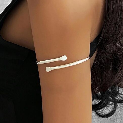 Gold Silver Arm Cuff for Women Upper Arm Bracelet Trendy Dainty Thin Bangle Bracelets Minimalist Armband Summer Beach Jewelry in Saudi Arabia