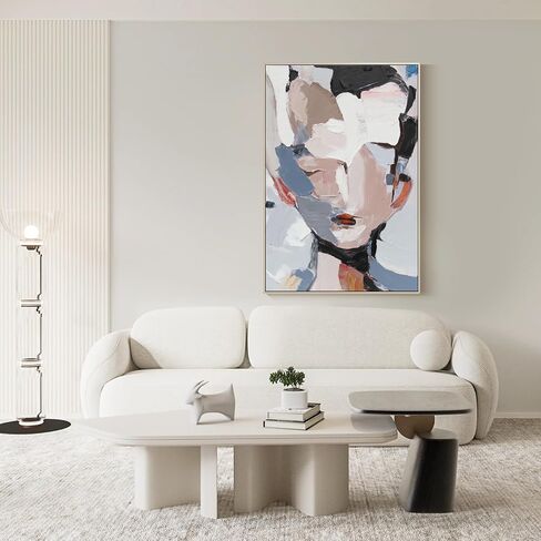 Geekmacro Abstract Face Paint Laink Lainted Wand Wall Art لغرفة المعيشة كبيرة مؤطرة القماش الفني 45x30 ديكور الجدار العمودي in Saudi Arabia