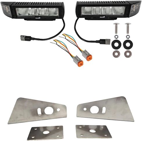 منتجات المشترين SAM 1312100 منخفضة الأضواء المدفوعة للثلوج LED المدفأة ومشترين منتجات PLB12SS من الفولاذ المقاوم للصدأ شاحنات غطاء محرك السيارة ، 15 LED واضحة مع المسحوق المسحوق السوداء. in Kuwait