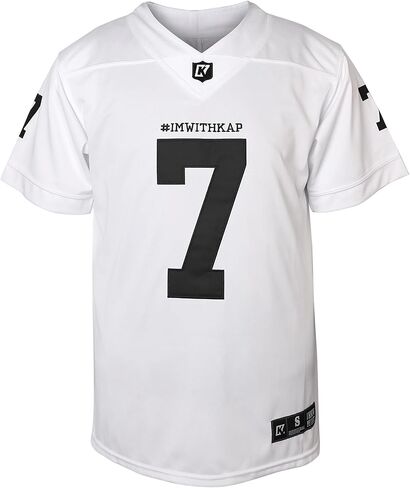 MESOSPERO Colin Kaepernick Jersey #7 ImWithKap IM مع KAP جميع القمصان المخيطة لكرة القدم أسود وأبيض S-3XL in Saudi Arabia