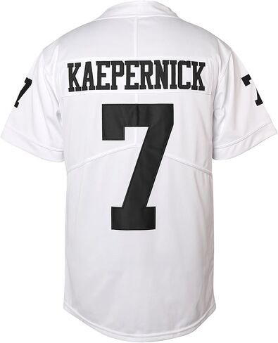 MESOSPERO Colin Kaepernick Jersey #7 ImWithKap IM مع KAP جميع القمصان المخيطة لكرة القدم أسود وأبيض S-3XL in Saudi Arabia