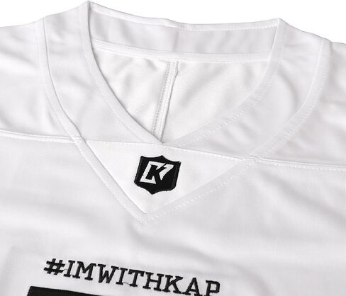 MESOSPERO Colin Kaepernick Jersey #7 ImWithKap IM مع KAP جميع القمصان المخيطة لكرة القدم أسود وأبيض S-3XL in Saudi Arabia