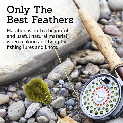 ريش طائر فضفاض من Creative Angler Marabou لربطه بالطيران، ربط ذبابة صيد السمك، حوالي 8.5 جم in Saudi Arabia