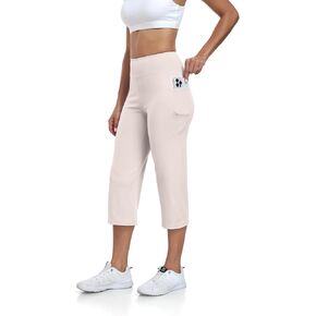 uurun مستقيمة الساق capris للنساء: بانتس اليوغا الرياضية الواسعة القطع مع جيوب 2 in Kuwait