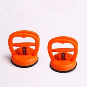2 PCS Car Dent Maintenance Tool, Used for Car dent, Glass, Screen, Tile Integrated Ceiling Suction Device, Multifunctional Strength Suction Cup (Orange)