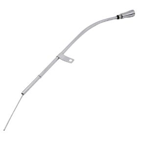 1 pc SHLPDFM Chrome Silver Steel Passenger Side 23" Long Engine Oil Dipstick 9420D Aluminum Handle and A Chrome Tube Compatible with Small Block Chevy SBC 305 350 1980-1985