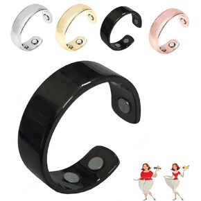 Auvulis Migraine Ring Adjustable Stainless Steel Calmi Rings Lymphatic Vitality Magneti Rings Anti Snoring Ring Migraine Relief Jewelry for Women Men