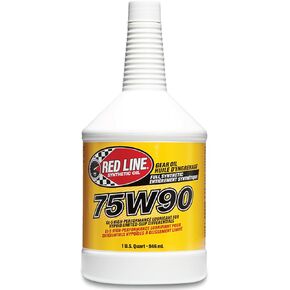 Red Line 57904 75W90 GL-5 Synthetic Gear Oil for Hypoid Limited Slip Differentials - 1 Quart (12 Pack)
