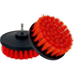 Maxshine M8 Medium-Duty Upholstery Carpet Brush with Drill Attachment - Removes and Scrubs Grime, Stains, and Spots from All Types of Upholstery and Carpets in Leather and Fabric (4")