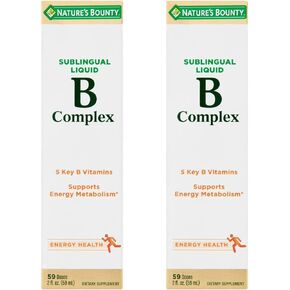 Nature's Bounty Vitamin B Complex sublingual Liquid, 2 Oz (Pack of 2)