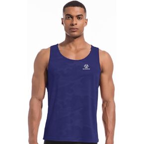 Men's Quick Dry Workout Tank Tops Breathable Sleeveless Muscle Gym Shirt Running Singlet for Active Men