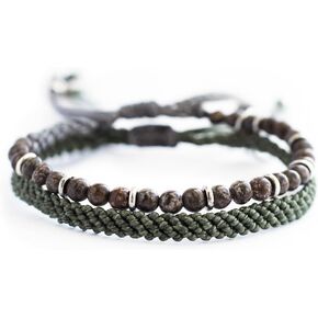 Wakami Earth Charm Bracelet | Handmade Women's Jewelry | Boho Bracelets for Women & Men | Trendy Beaded Bracelet Stack | Jungle Traveler | Fair Trade