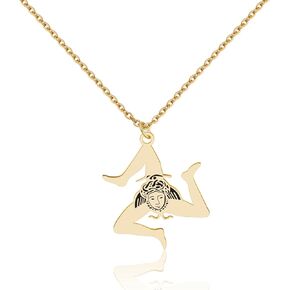CENWA SICILY TRINACRIA SYMBONDLACE NETLACE ITALY ITILY THE THREAMER ERGGED EMBELL NECKLACE