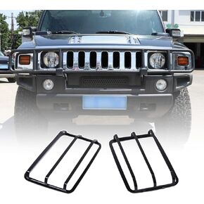 Carbon Steel Front Turn Signal Lamp Guard,Front Lamp Guard Cover Fit for Hummer H2 2003-2009