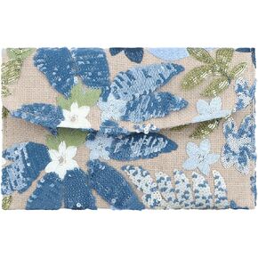 Fecialy Embroidery Clutch Purses for Women Floral Handbag Sequin Beaded Evening Clutch Formal Party Bags