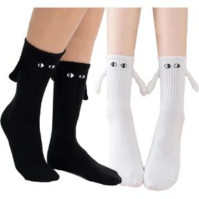 Funny Holding Hands Socks Cute Magnetic Couple Socks for Women Men Teens Friends Funny Gift,Unisex 7-13 size,2 Pair in Saudi Arabia