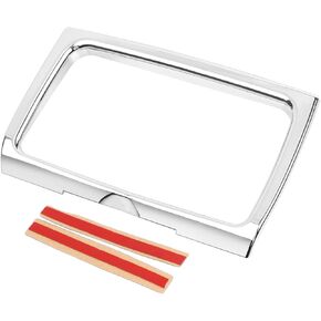 Chrome ABS Stereo Accent Trim Frame Radio Bezel Center Cover for Harley Electra Glide Street Glide Ultra Limited and Tri Glide models 2014-2023