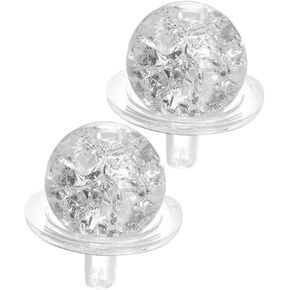 Happyyami 1Set Cracked Display Globe Glass Ball Decor for Use Sphere Craft for Home Office and Fish Tank Decoration Lightweight Durable Accessories