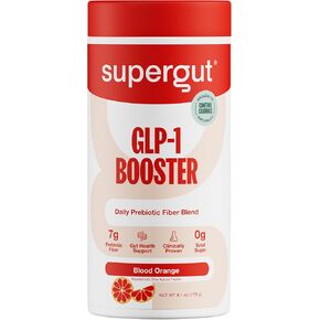 معززة Supergut GUT صحية GLP-1 الداعم ، برتقالي الدم-مسحوق مكملات GLP-1 عالية الألياف للنساء والرجال-مزيج مشروب خالٍ من السكر لصحة الأمعاء ودعم الجهاز الهضمي (18 حصصًا)