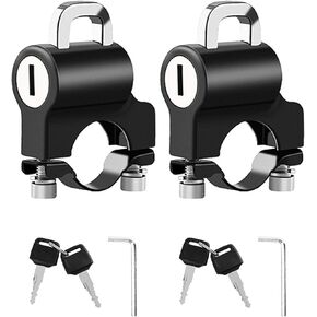 Windance 2Pcs 22mm 7/8" Motorcycle Anti-Theft Helmet Lock,Bike Handlebar Tubing Helmet Lock Padlock for Electric Scooter Motorbike