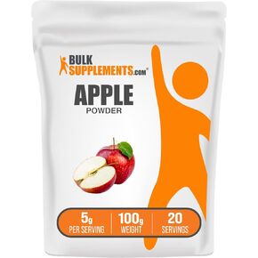 BulkSupplements.com Apple Powder - Apple Fruit Powder, Superfood for Digestive Support - Natural & Gluten Free, 5g per Serving, 250g (8.8 oz) (Pack of 1)