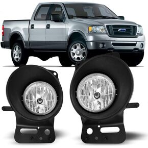 CPW Fog Lights Compatible with 2005 2006 2007 2008 Ford F-150 2006 2007 2008 2010 Lincoln Mark LT Fog Lamp Assembly with H10 12V42W Halogen Bulbs Driver and Passenger Side Clear Lens