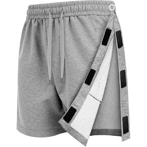 Unisex Tear Away Shorts Breakaway Athletic Shorts with Pockets Post Hip Knee Surgery Recovery Shorts for Men & Women