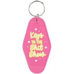Funny Vintage Motel Room Bag -keychain Bag Tag ، Pretty Pink ، Keys to the Shof Show