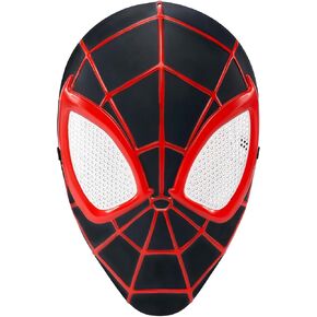 Jazwares Marvel Youth Miles Mask - قناع بلاستيكي ثلاثي الأبعاد مع حزام مرن معيار أسود